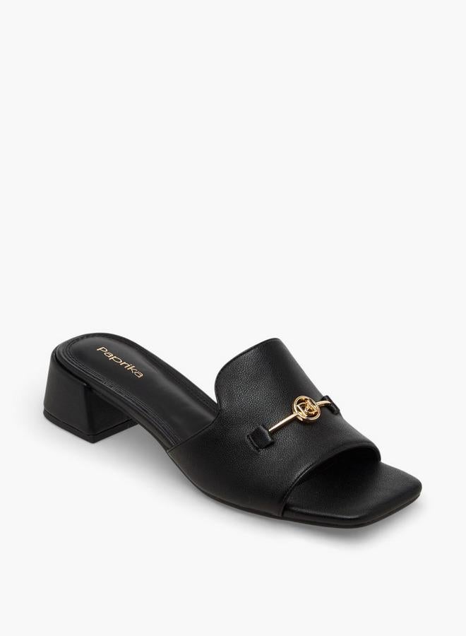 بابريكا صنادل بكعب عريض للنساء - Image 3